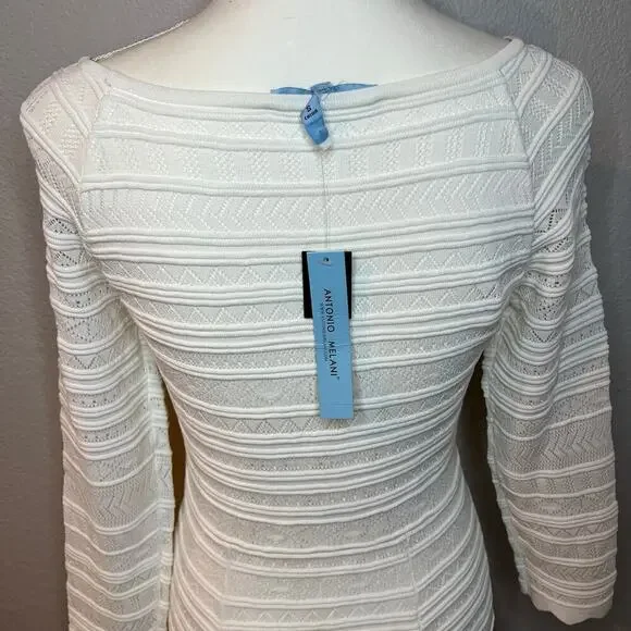 Antonio Melani Nancy Knit Dress Ivory Small S NEW Retail $159 - Picture 3 of 10